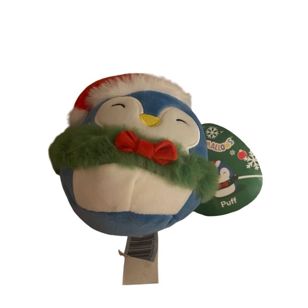 4.5" SQUISHMALLOW BY KELLY TOY - CHRISTMAS SQUAD PUFF THE PENGUIN